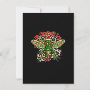 Oh Christmas Bee Christmas Gifts Light Merry Xmas Invitation