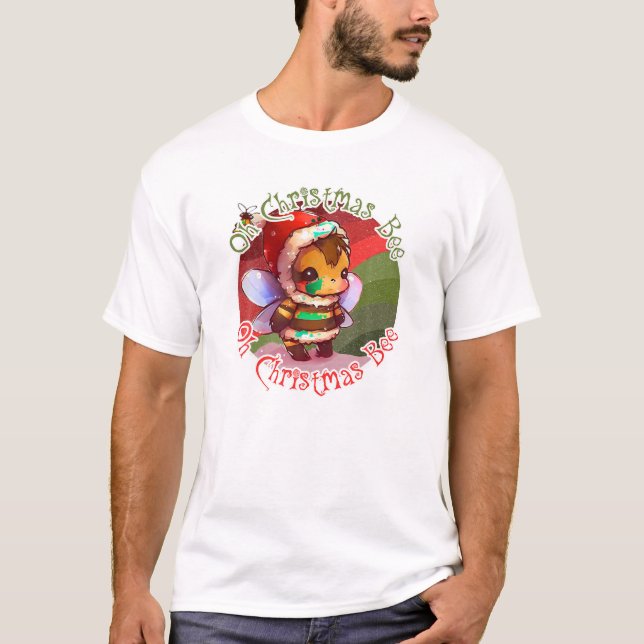  Oh Christmas Bee Cute Kawaii Xmas Bee Christmas T T-Shirt (Front)