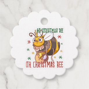 Oh Christmas Bee Favour Tags