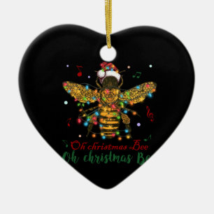 Oh Christmas Bee   Oh Christmas Bee Ceramic Ornament