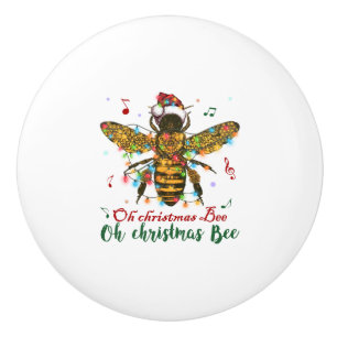 Oh Christmas Bee Oh Christmas Bee Light Ceramic Knob