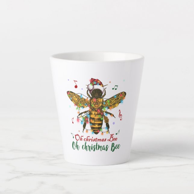 Oh Christmas Bee Oh Christmas Bee Light Latte Mug (Front)