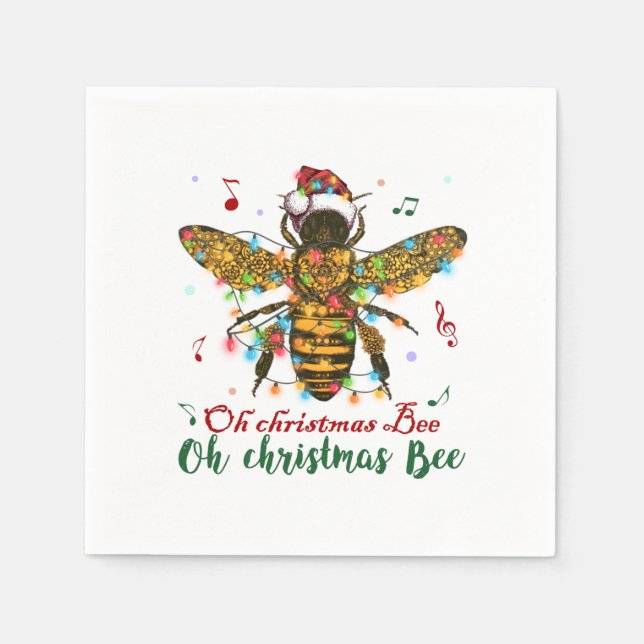 Oh Christmas Bee Oh Christmas Bee Light Napkin (Front)