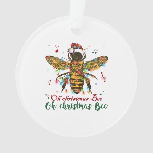 Oh Christmas Bee Oh Christmas Bee Light Ornament (Front)