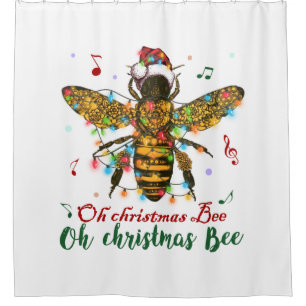 Oh Christmas Bee Oh Christmas Bee Light Shower Curtain