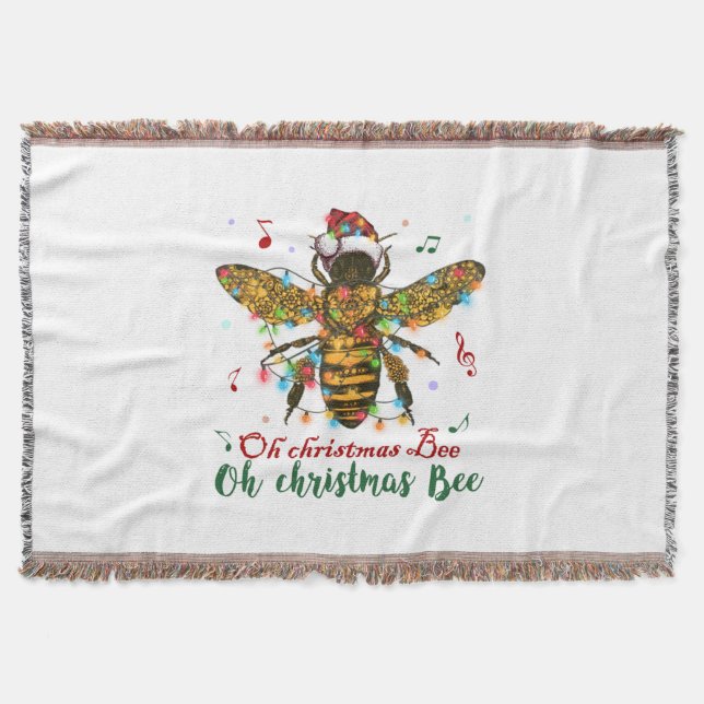 Oh Christmas Bee Oh Christmas Bee Light Throw Blanket (Front)