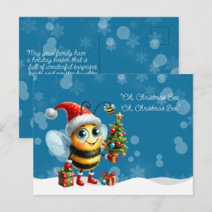 "Oh, Christmas BEE, Oh, Christmas BEE" Postcard