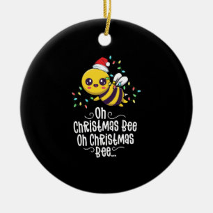 Oh Christmas Bee Xmas Family Holidays Kawaii Mum Ceramic Ornament