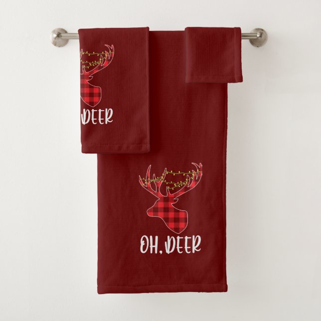 Oh Christmas Dear  Bath Towel Set (Insitu)