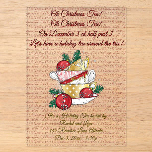 Oh Christmas Tea! Acrylic Invitations