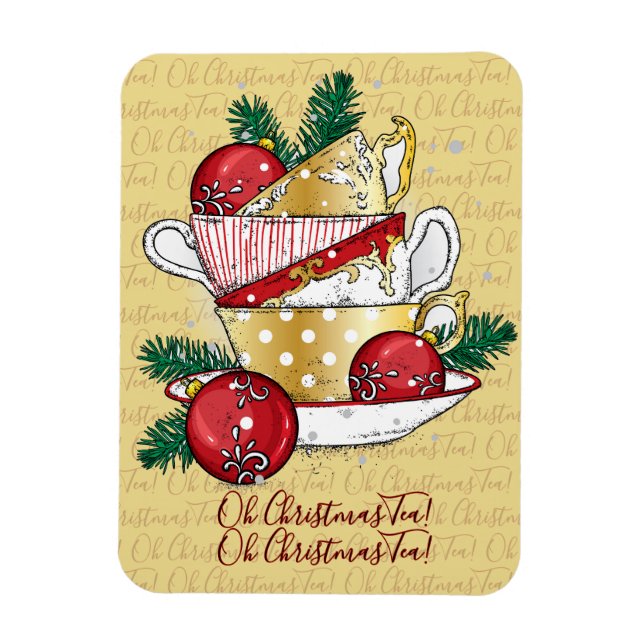 Oh Christmas Tea! Magnet (Vertical)