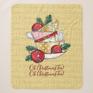 Oh Christmas Tea! Sherpa Blanket