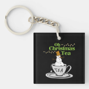 Oh Christmas Tea - Tea Lover Xmas Holiday Key Ring