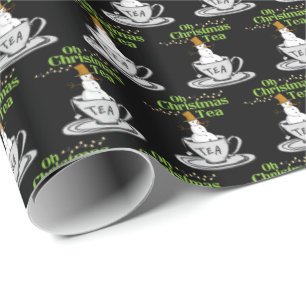 Oh Christmas Tea - Tea Lover Xmas Holiday Wrapping Paper