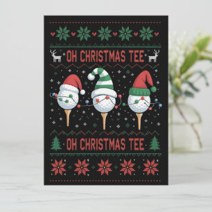 Oh Christmas Tee Ugly Golf Christmas Sweatshirt  Holiday Card