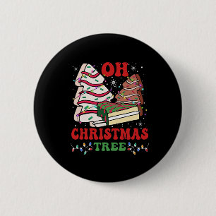 Oh Christmas Tree Cake Xmas Lights Funny Matching  6 Cm Round Badge