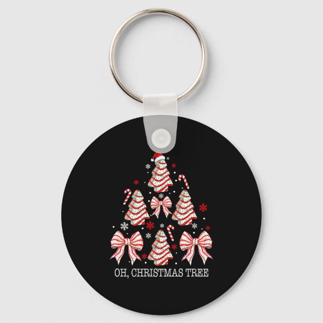 Oh Christmas Tree Cakes Debbie Becky Jen Cake Love Key Ring (Front)