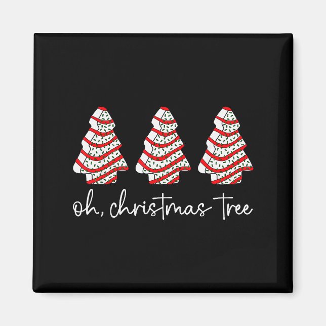 Oh Christmas Tree Cakes Debbie Becky Jen Cake Love Magnet (Front)