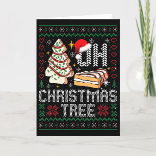 Oh Christmas Tree Cakes Debbie Becky Jen Cake Ugly Card