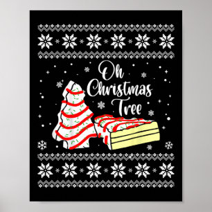 Oh Christmas Tree Cakes Debbie Becky Jen Snack Cak Poster