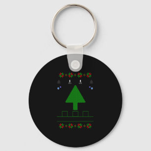 Oh Christmas Tree Chemist black Key Ring