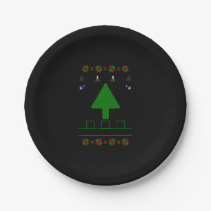 Oh Christmas Tree Chemist black Paper Plate