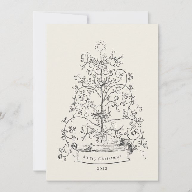 Oh, Christmas Tree Flat Holiday Card (Front)