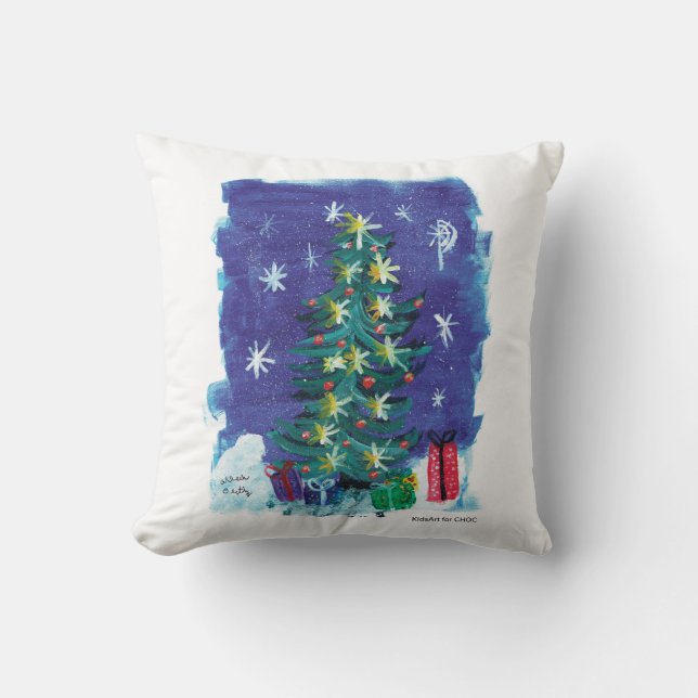 Oh Christmas Tree - Kids Art for CHOC Cushion (Front)
