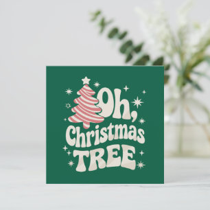 Oh Christmas Tree Light Merry Christmas Xmas Holiday Card
