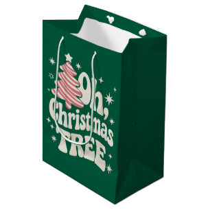 Oh Christmas Tree Light Merry Christmas Xmas Medium Gift Bag