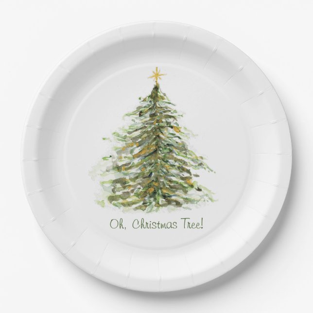 Oh, Christmas Tree  Paper Plate (Front)