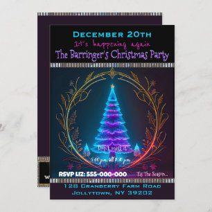Oh Christmas Tree Party Time Invitation