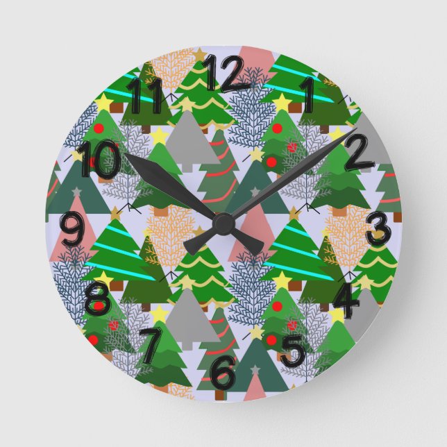 Oh Christmas Tree! Round Clock (Front)