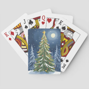 Oh Christmas Tree   Snowy Winter Wonderland Playing Cards