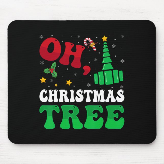 Oh Christmas Tree Xmas Lights Rt Respiratory Thera Mouse Pad (Front)