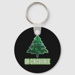 Oh Circuitree Christmas Electronics Circuit Board Key Ring