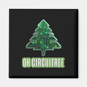 Oh Circuitree Christmas Electronics Circuit Board Magnet