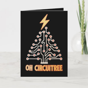 Oh Circuitree Electrician Christmas Tree Xmas Card