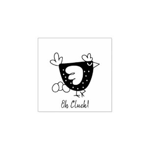 "Oh Cluck!" Chicken Egg Stamp