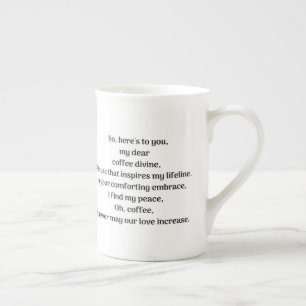 Oh coffee, bone china mug