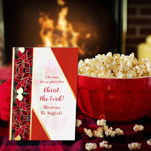 Oh Come All Ye Faithful Foil Holiday Letter