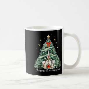 Oh Come Let Us Adore Him Christian Jesus Christmas Coffee Mug