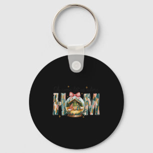Oh Come Let Us Adore Him Christmas Nativity Scene Key Ring
