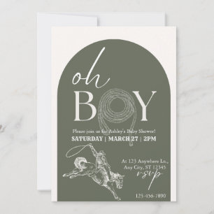 Oh Cowboy Baby Shower Invitation