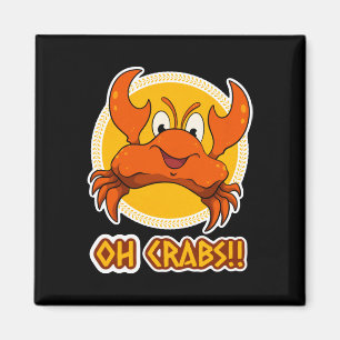 Oh Crabs!! Sticker Magnet