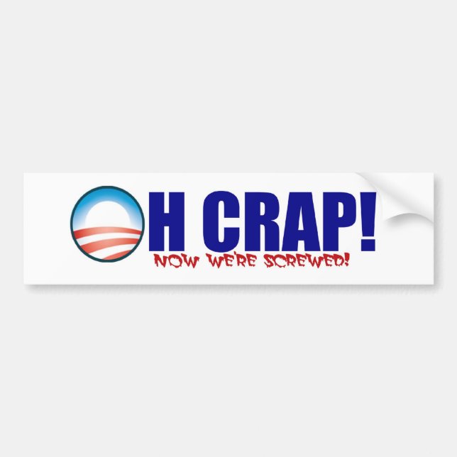 Oh Crap! Bumper Sticker (Front)