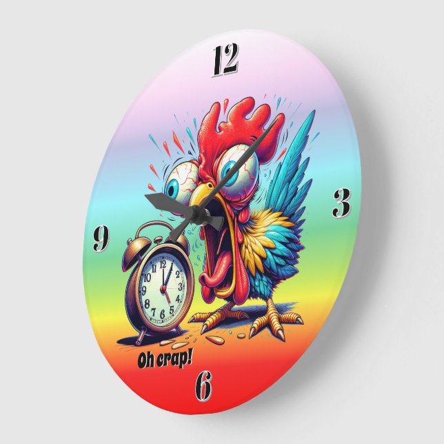 Oh Crap! Large Clock (Angle)