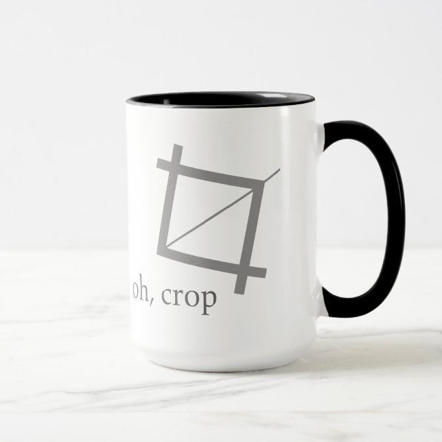 Oh Crop Designer Photoshop Geek Nerd Art Mug (Right)