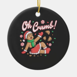 Oh Crumbs Gingerbread Female Periodic Ceramic Ornament
