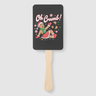 Oh Crumbs Gingerbread Female Periodic Hand Fan